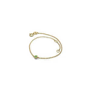 【TO ME, FROM ME】Peridot Bracelet 18K Gold Aug. Birthstone