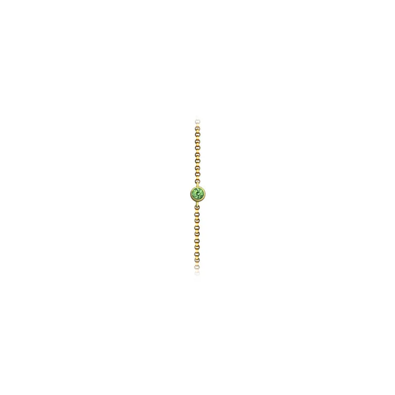 【TO ME, FROM ME】Peridot Bracelet 18K Gold Aug. Birthstone