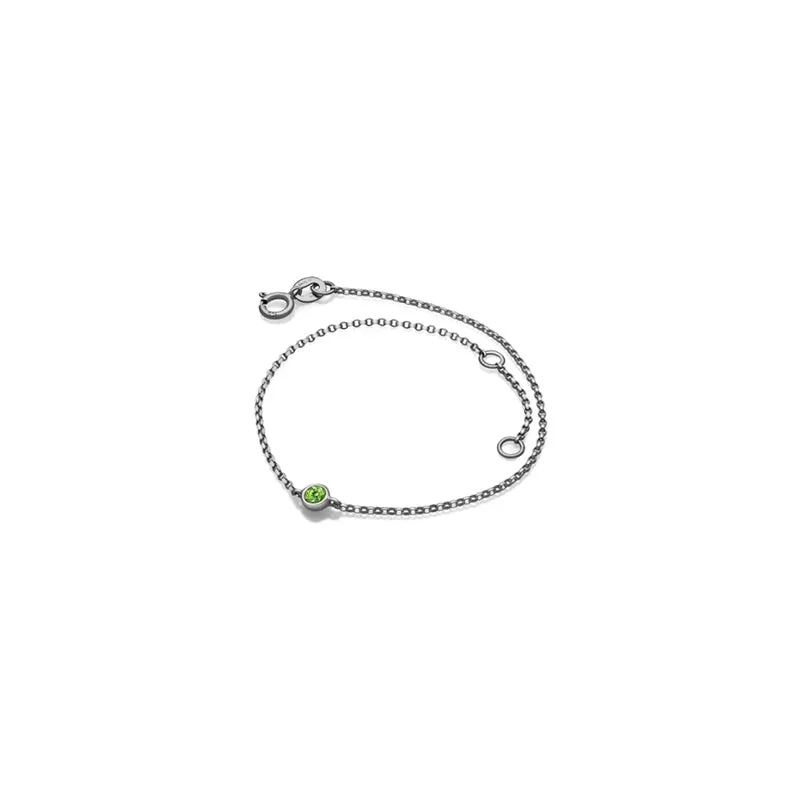 【TO ME, FROM ME】Peridot Bracelet 18K Gold Aug. Birthstone