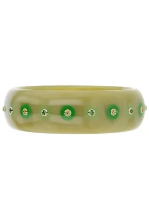 Tourmaline Peridot Green Bakelite Bangle