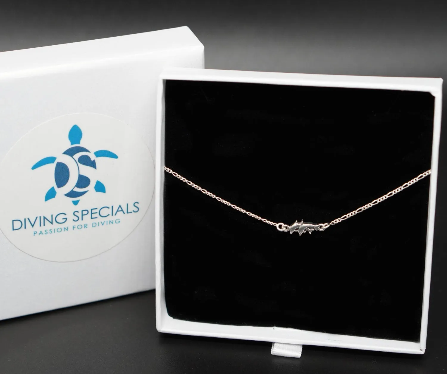 Twin Dolphins Silver Anklet: 925 Real Silver