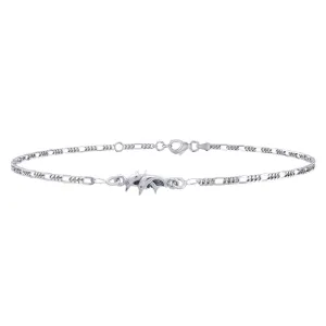 Twin Dolphins Silver Anklet: 925 Real Silver