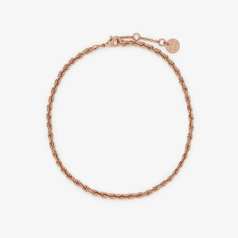 Twisted Rope Chain Rose Gold