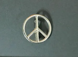 Vintage Silver Peace Sign Pin (1980s)