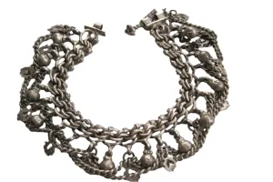 Vintage Silver Tribal Rajasthani Anklet for very slender wrist or ankle