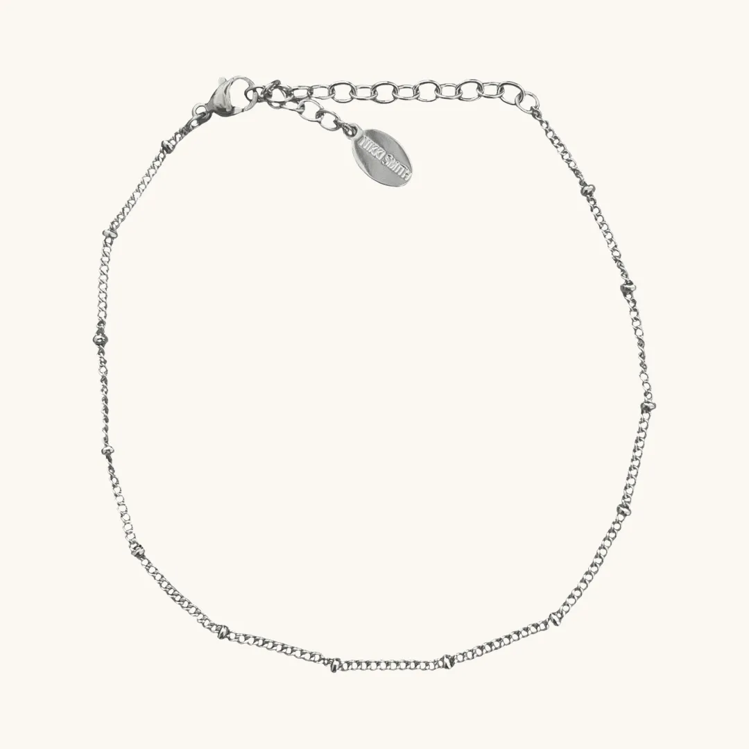 Waterproof Silver Jess Anklet