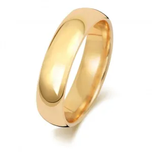 Wedding Band 9K Trad Court 5mm-1.2 Wedding  Ring W165L